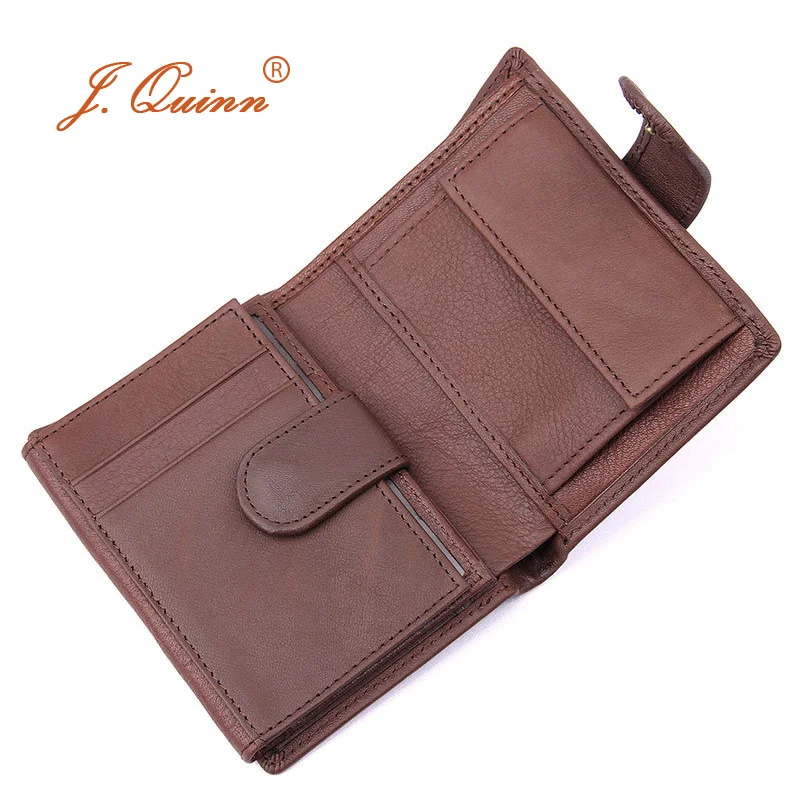 Мужские кожаные кошельки J.Quinn кошелек на молнии для карт мужской короткий