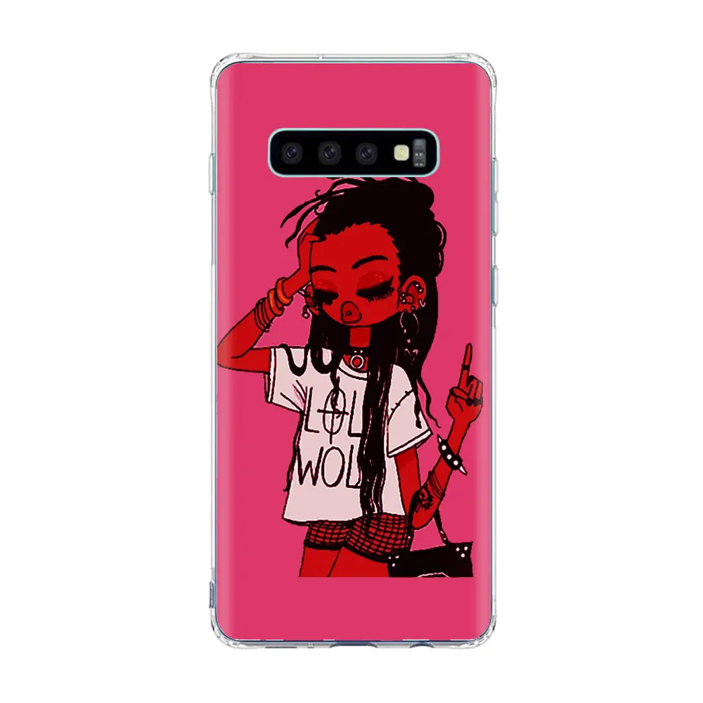 Melanin Poppin queen чехол для телефона samsung S10 E S9 S8 Plus S7 A70 A30 чехол для Galaxy A30 A50 черный волшебный мягкий чехол из ТПУ для девочек - Цвет: TPU D1202