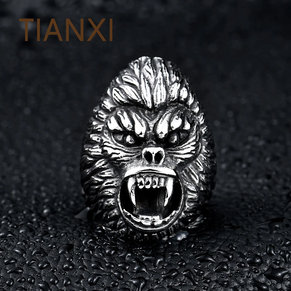 TIANXI 2018 Прохладный Череп Модные украшения Новый Дизайн Король обезьян Титан Сталь