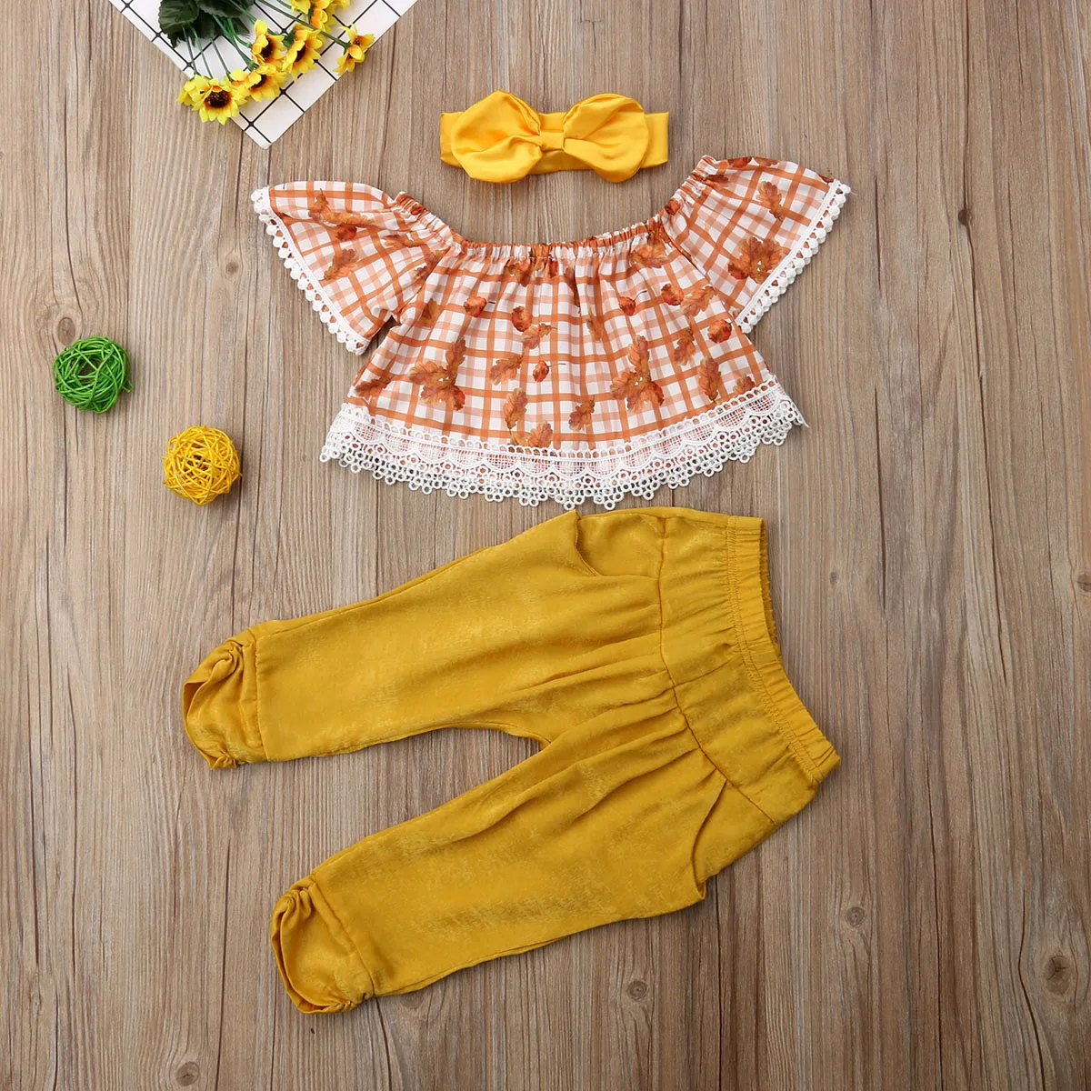 Комплект из 3 предметов для маленьких девочек 1 5 лет топы с открытыми плечами и