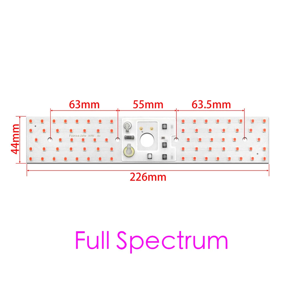 Светодиодные smd 30 Вт лампы роста чип AC220V вход полный спектр бусины для растений овощи, фрукты растут свет - Испускаемый цвет: lightsource