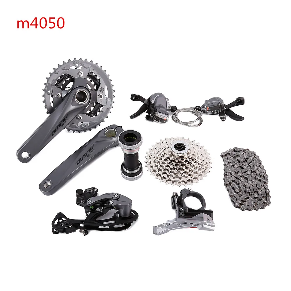 SHIMANO ALIVIO M4000 M4050 T4060 3x9S 27S Скорость MTB велосипедный комплект с гидравлическим дисковым тормозом интегрированный FC-M4050 FC-T4060