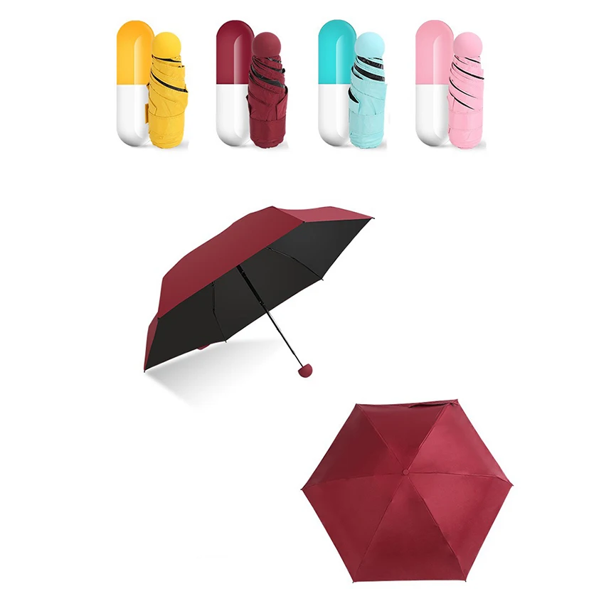 

Creative Quality Capsule Mini Pocket Umbrella Clear Umbrella Windproof Folding Umbrellas Women Compact Rain Umbrella LG2928