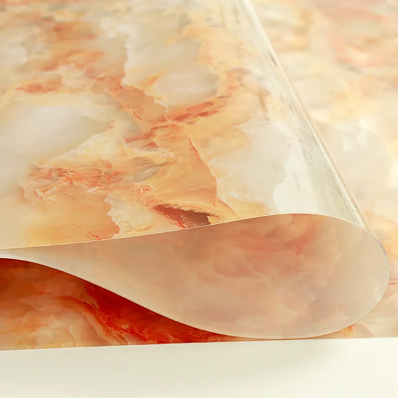 Водостойкая скатерть из ПВХ с защитой от обжига мягкая стеклянная имитацией