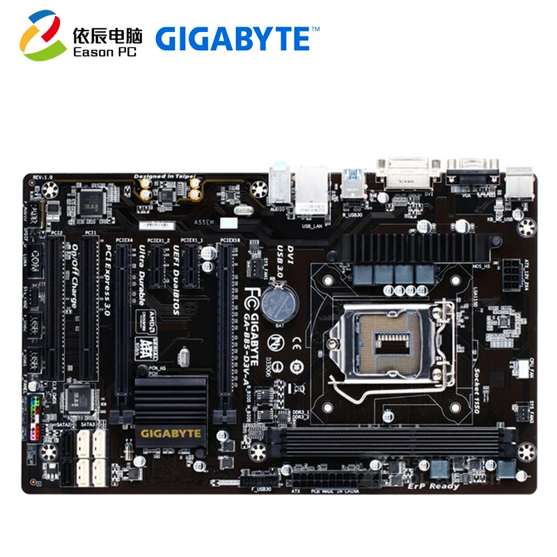 GIGABYTE GA-B85-D3V-A desktop motherboard LGA1150 i3 i5 i7 DDR3 USB3.0 ATX | Компьютеры и офис