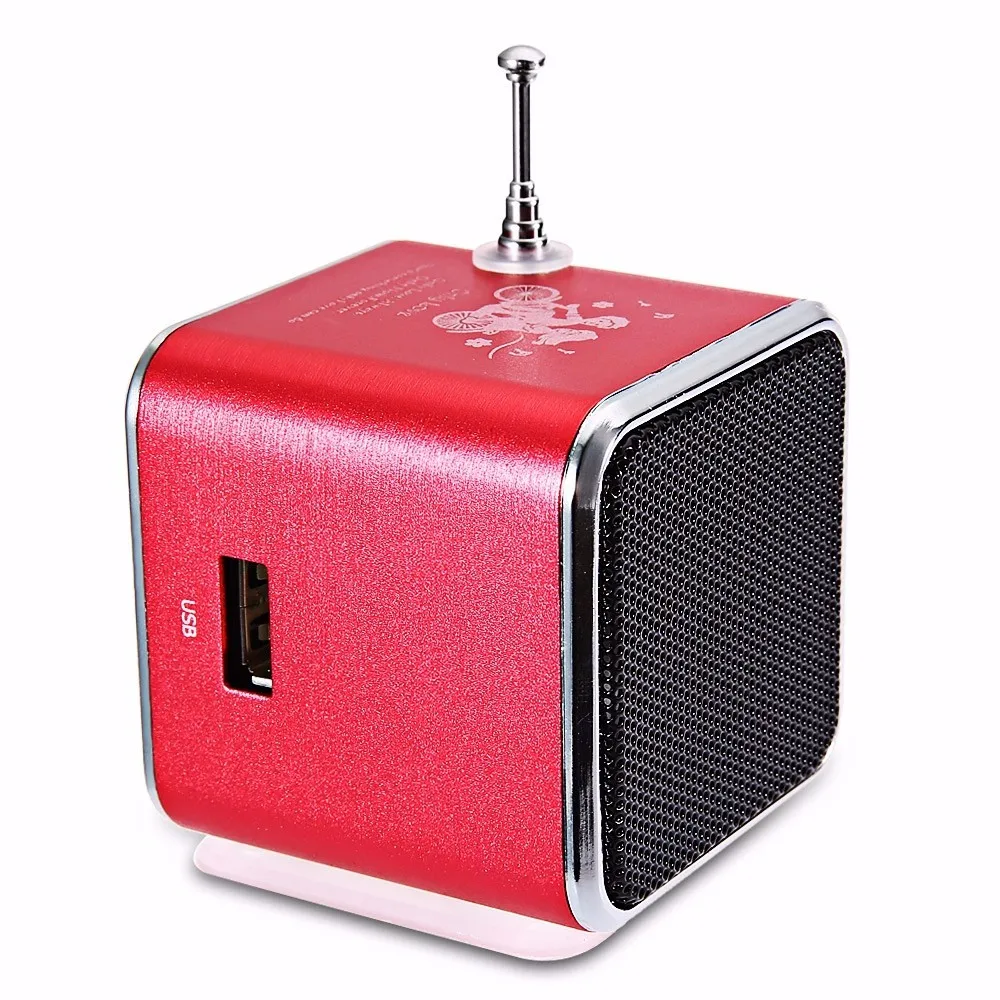 Diasoleado TDV26 портативный мини стерео супер бас MP3 динамик SD TF USB fm радио музыкальный
