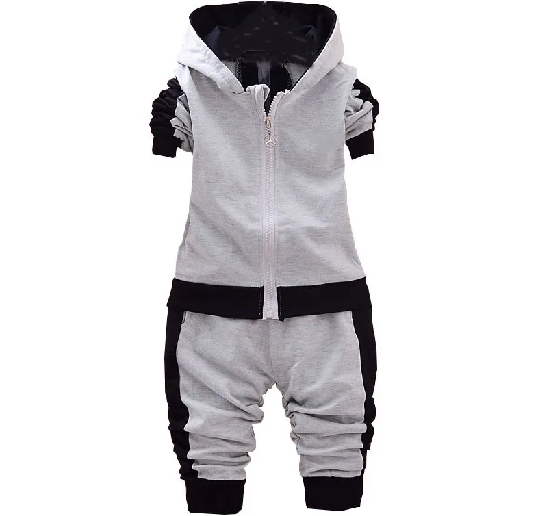 

Детская куртка с капюшоном и длинными рукавами, х/б + брюки, весна-осень