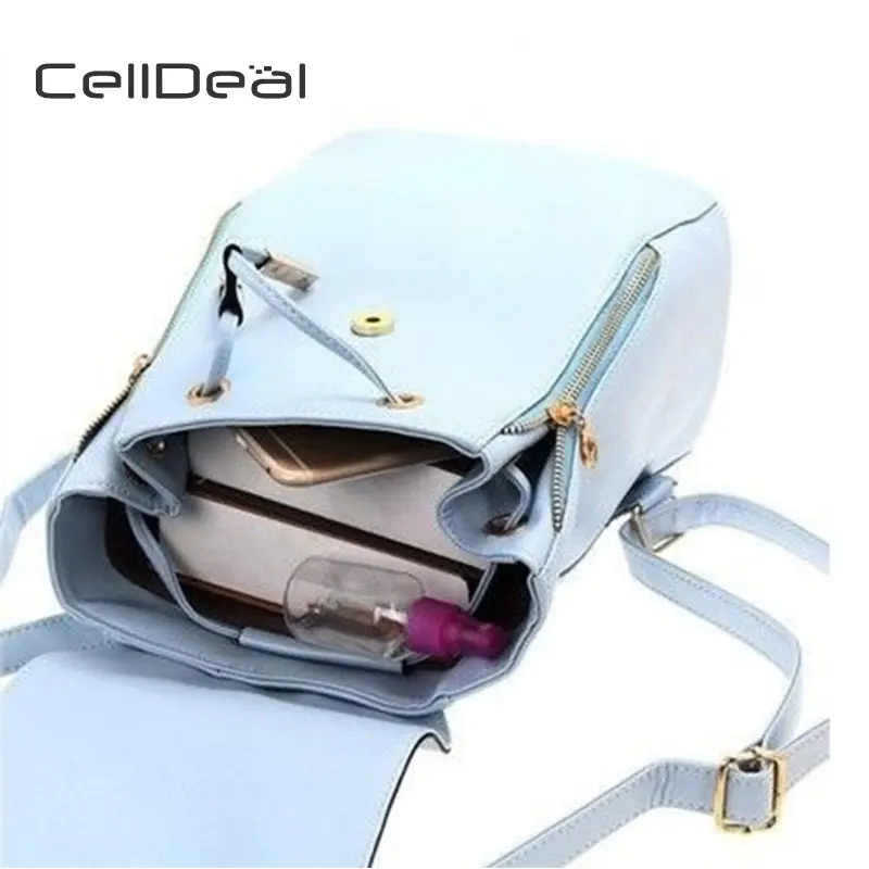 CellDeal 7 цветов Лидер продаж Студент Рюкзак Школьная Сумка Мода PU кожаный для