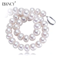 white natural freshwater big pearl necklace 10 11mm necklace jewelry 40cm45cm50cm length necklace fashion jewelry for women