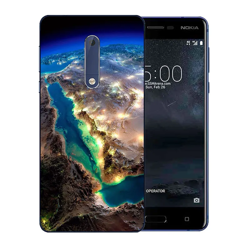 Для Nokia 5 задняя крышка чехол для 2 дюймов мягкий силиконовый вулканический узор