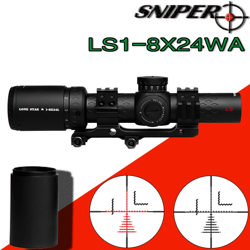 Охотничий Компактный Оптический Прицел SNIPER LS 1 8X24 WA тактический оптический