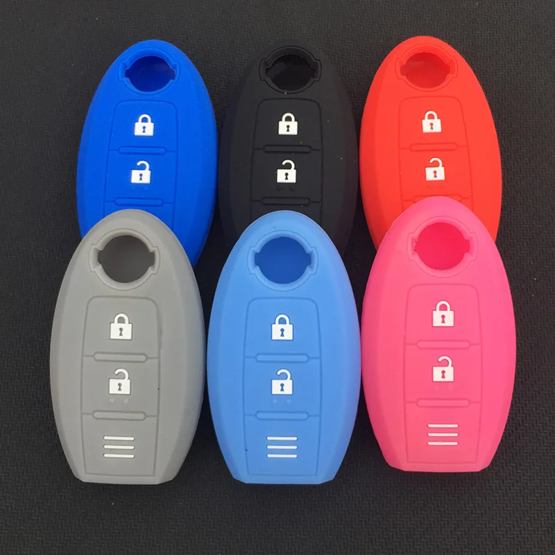 

3button Silicone car key fob cover case for Nissan Micra Murano Juke Alissa Pulsar x-trail note almera Altima Remote protected