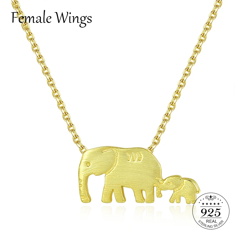 Женский крылья S925 стерлингового серебра ожерелье в виде животного с