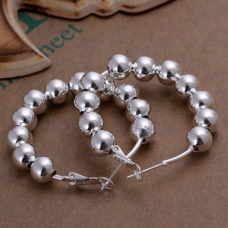 Модные ювелирные серьги для женщин с покрытием 8 м E188 /UWRVUWCV cyramxv серебряного