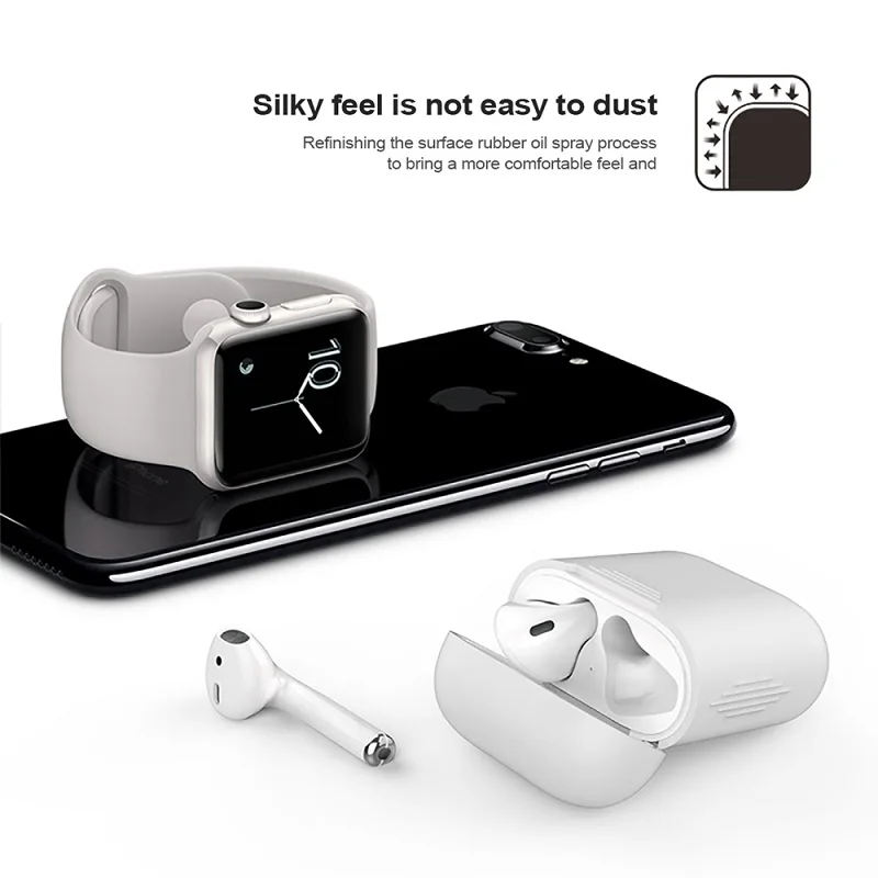 Силиконовый ТПУ чехол для беспроводных наушников 1 шт. Bluetooth AirPods защитный
