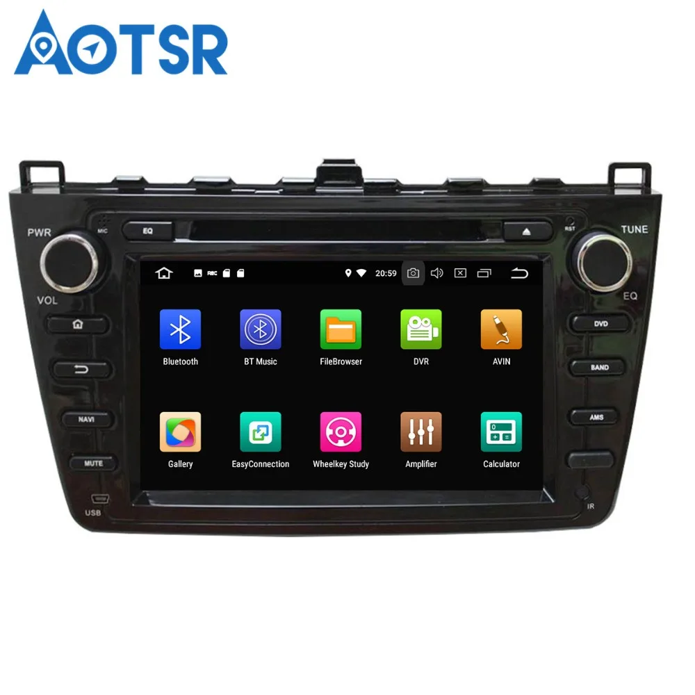 Автомобильный DVD-плеер Aotsr Android 8 0 GPS-навигация для Mazda 6 Atenza 2008-2012 мультимедийный