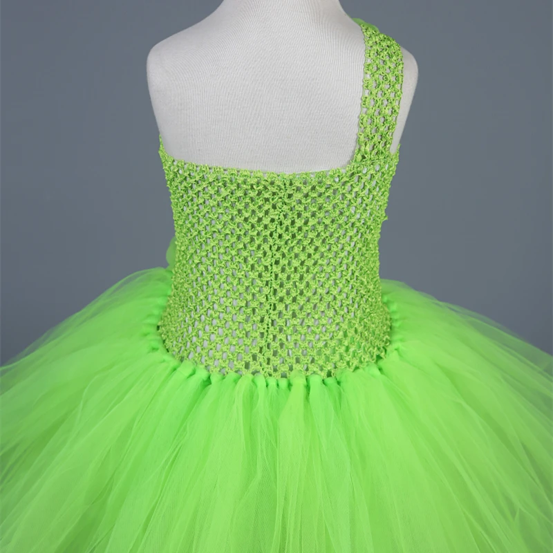 PRINCESS TUTU Dress Girl Green Flower Saint Patrick's Costume Easter Party Dresses For Kids Girls Clothes Birthday Wedding | Детская
