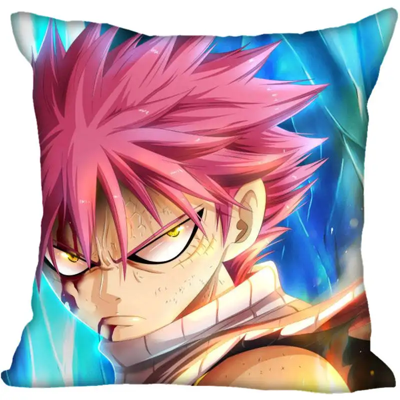Изготовленная на заказ декоративная подушка чехол «Fairy Tail», «квадратном каблуке на молнии, накидка для подушки, 33x33,40x40,45x45 см(с одной стороны) Подушка Чехол