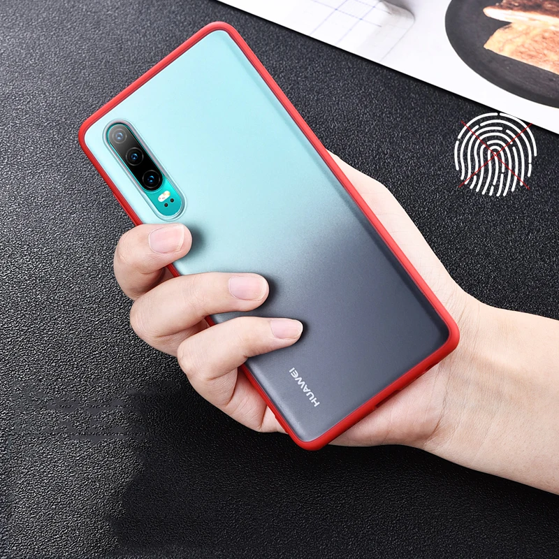 Для Huawei P30 Pro Чехол мягкий TPU край + Жесткий ПК матовый прозрачный тонкий чехол для