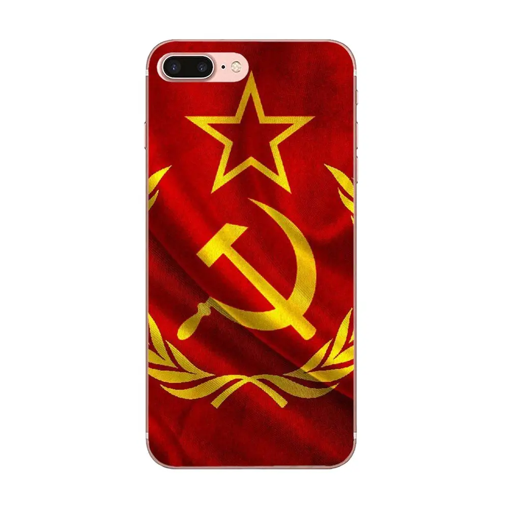 Для huawei Honor 4C 5A 5C 5X6 6A 6X7 7A 7C 7X8 8C 8S 9 10 10i 20 20i Lite рro мягкий чехол из ТПУ с изображением СССР эмблема Флаг