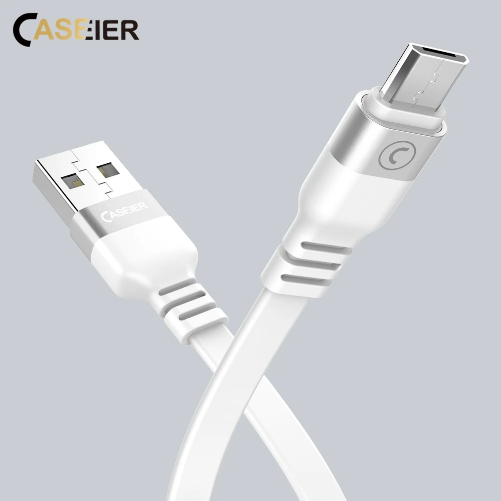 CASEIER 1 м Micro USB кабель 2.3A Быстрая зарядка для передачи данных Samsung Xiaomi HUAWEI Tablet Android