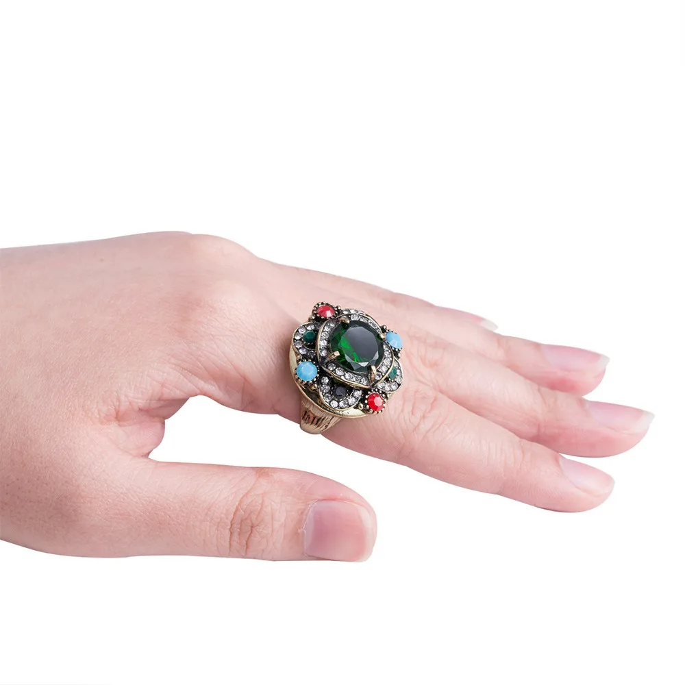 Бижутерия из Турции великолепные свадебные винтажные кольца в стиле бохо для