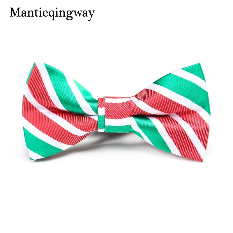 Mantieqingway/детские рождественские галстуки-бабочки для маленьких мальчиков; рубашки из полиэстера; галстуки-бабочки для детей; галстуки с рождественским узором; подарок