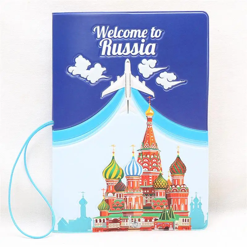 Модный 3D кожаный держатель для паспорта, Обложка для паспорта для путешествий, сумка для карт, 22 стиля на выбор, размер 14*9,6 см