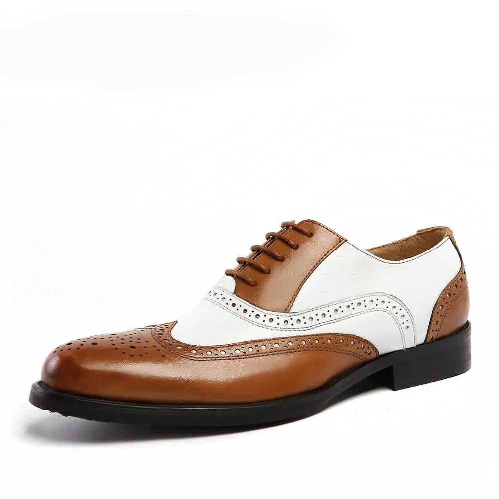 Распродажа! Мужские классические Броги из натуральной кожи с острым