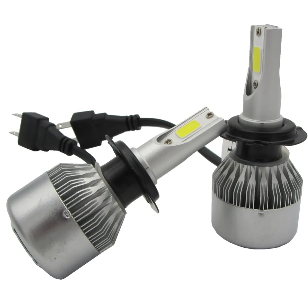 COB LED H7 фара 55 Вт каждая белая лампа набор налобный фонарь 12 В автомобильный