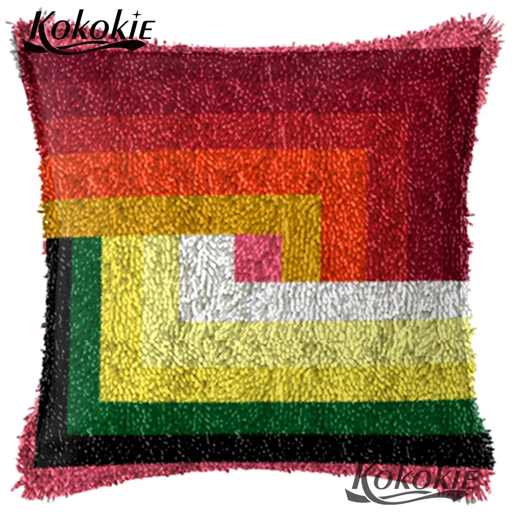 Ручной работы незавершенный крючком ковер наборы для вышивки крестом из пряжи