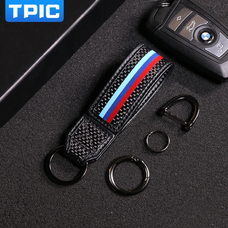 Автомобильный брелок из углеродного волокна для BMW M Sport E90 E60 F30 Mercedes W204 W211 GLA GLK Mustang