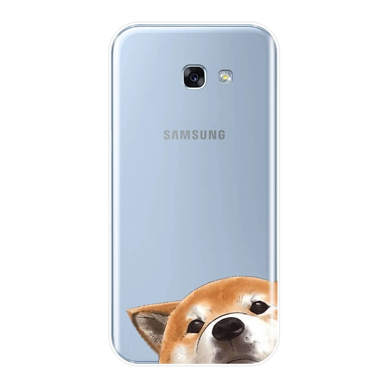 Задняя крышка для Samsung Galaxy A5 A7 2018 A6 A8 Plus Shiba Inu Dog силиконовый мягкий чехол A3 2016 2017