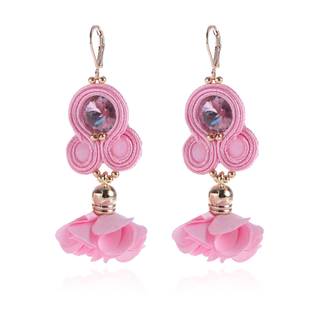 Модные длинные Подвесные серьги kпакт ювелирные изделия ручной работы для женщин