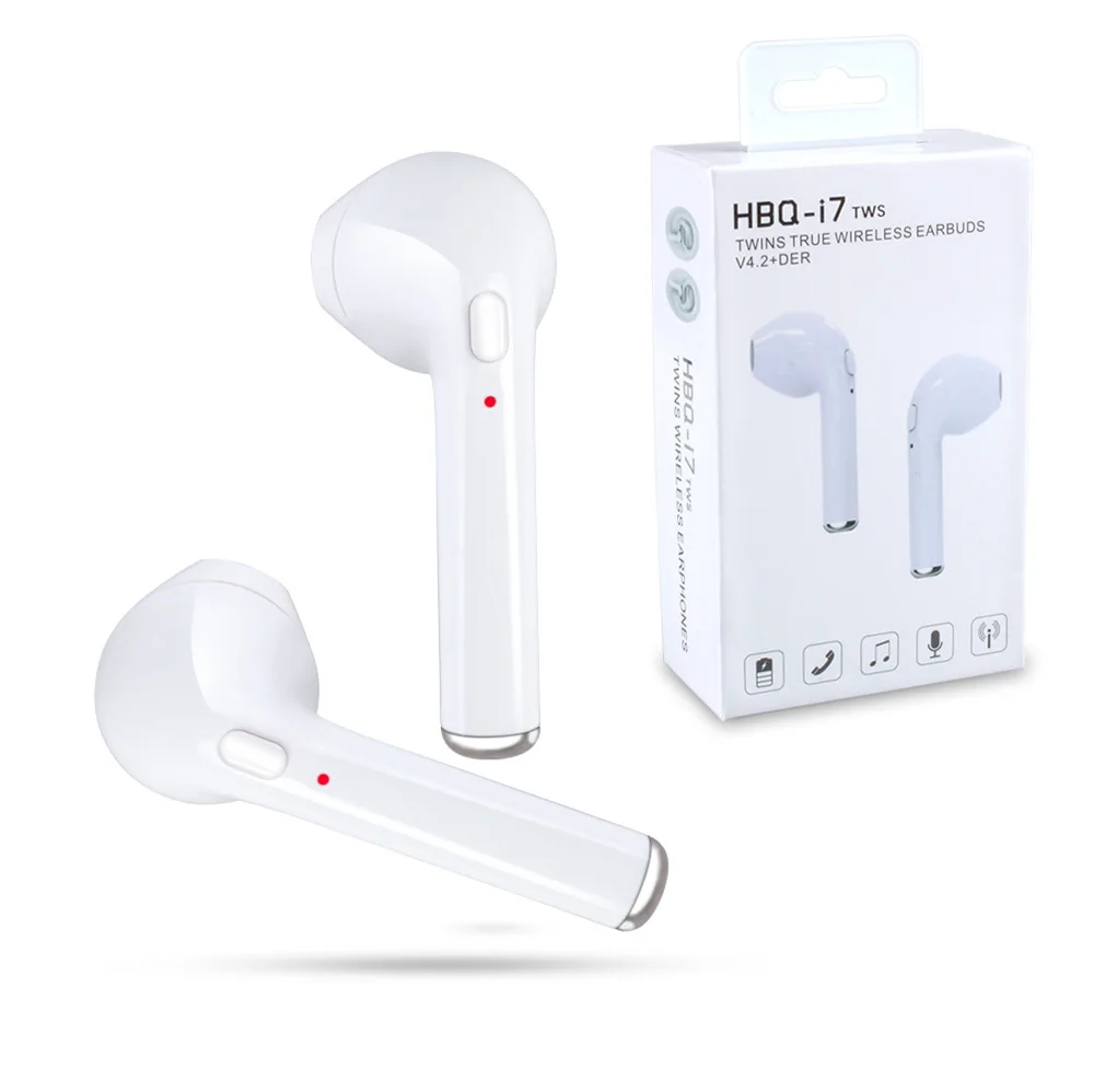 Беспроводные наушники HBQ i7 TWS Twins Bluetooth V4.2 стереогарнитура для I8 phone 7 plus 6s 6 X SE Galaxy S8