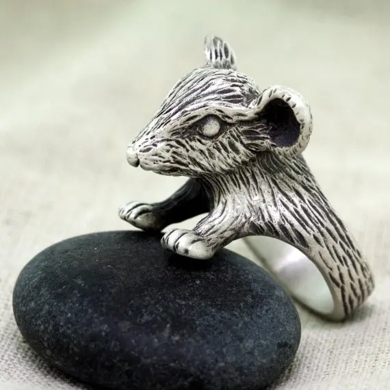 Винтажные Регулируемые кольца мыши высокое качество брендовые дизайнерские