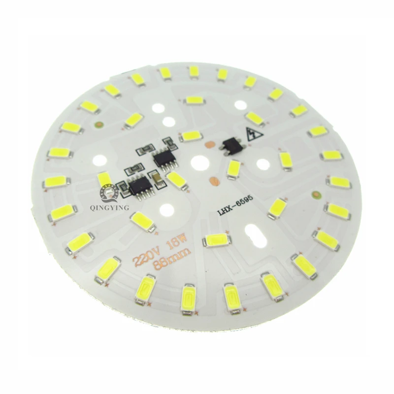 10 шт. ac 220 В светодиодный pcb SMD5730 3 Вт 5 Вт 7 Вт 10 Вт 12 Вт 15 Вт 18 Вт 24 Вт интегрированный ic драйвер белый/теплый белый светодиодный светильник