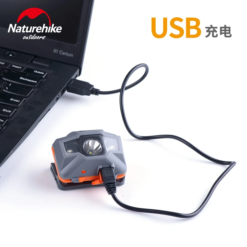 Налобный светильник Naturehike с литиевой батареей и зарядкой через usb, высокий светильник, водонепроницаемый, уличный, светодиодный, ночной, рыболовный, головной светильник, налобный фонарь