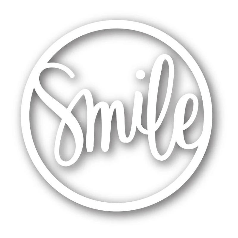 Металлические Вырубные штампы Word Smile in the Circle новые трафареты для сделай сам