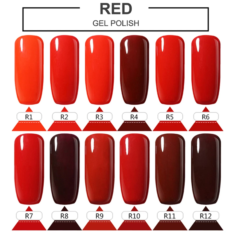 Belle Fille 8 мл красного цвета УФ гель лак для ногтей био Гели Soak Off Гель Vernis нейл арта