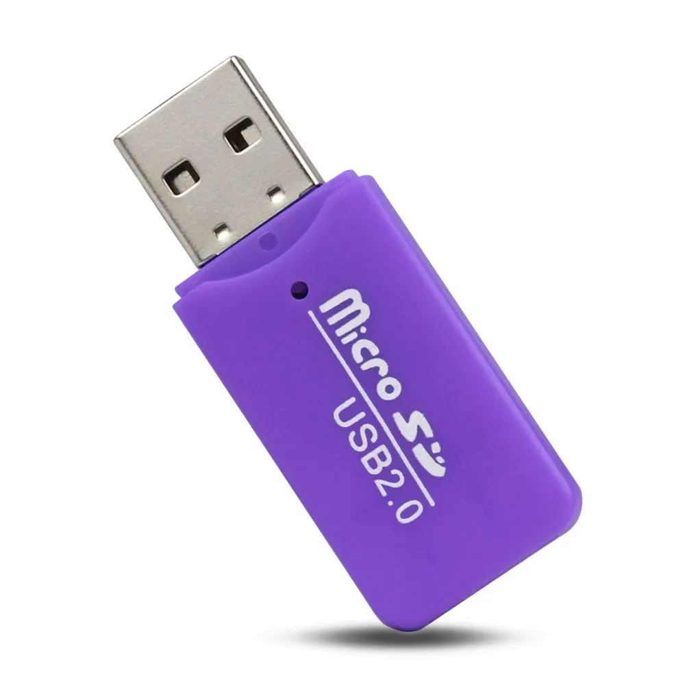 HIPERDEAL 2PCS USB 2.0 Micro SD TF Flash Memory Card Reader Mini Adapter For Laptop Micro SD Adapter Transmission QIY25 D3S