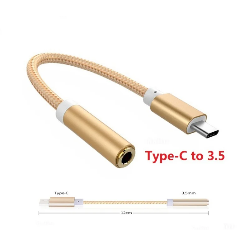 Кабель для наушников Type-C-3 5 мм адаптер аудио разъем телефона кабель USB 3 1 папа-3 AUX