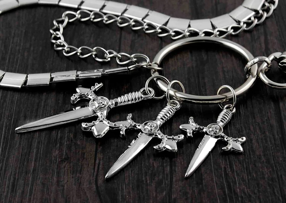 Двойная Цепочка велосипедный тракер брюки брелок джинсовый кошелек цепочка #12 YL