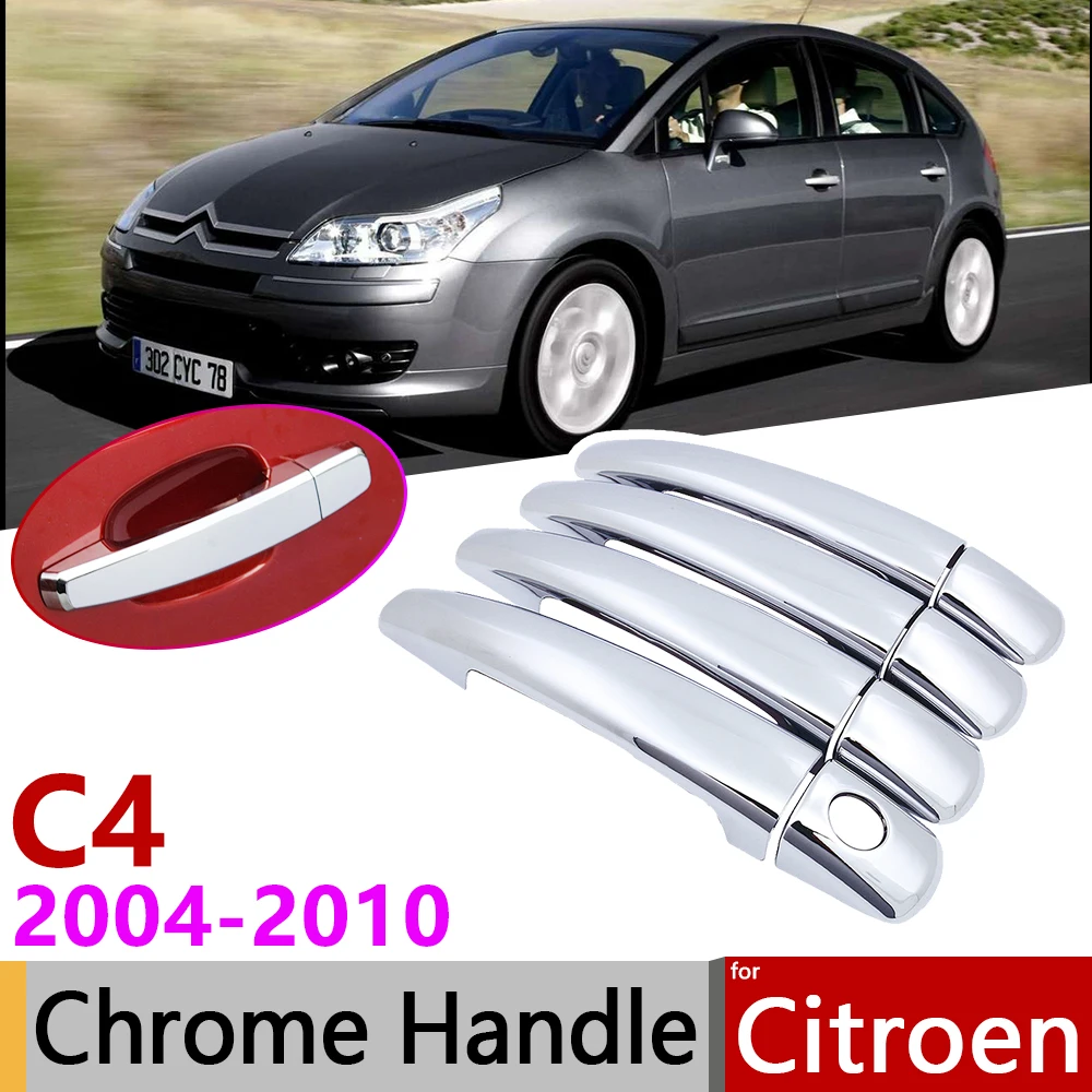 Хромированная накладка на дверную ручку для Citroen C4 Pallas Triumph 4 2004 ~ 2010 автомобильные