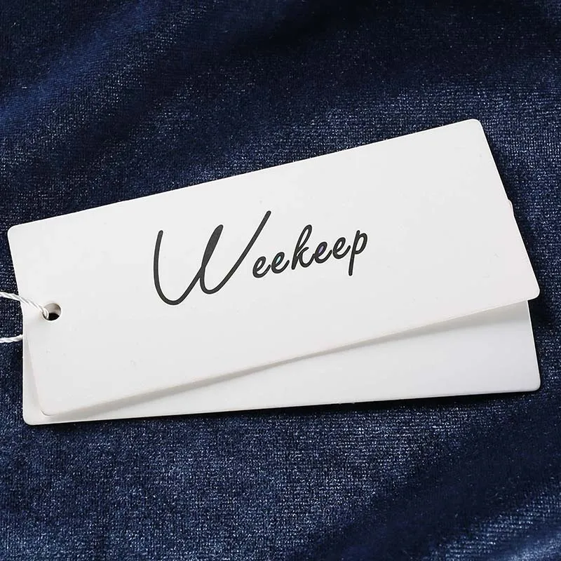 Weekeep, Женская бархатная укороченная толстовка, одноцветная, с длинным рукавом, толстовки, укороченный топ, толстовки, Толстовка