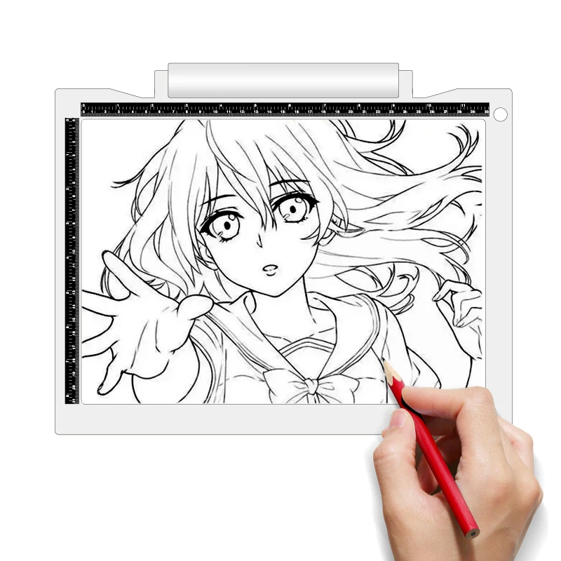 2019 A4 Led Wireless Light Pad With Scale Drawing Board Copy Tablet USB cable box LED Tracing For Animation | Компьютеры и офис