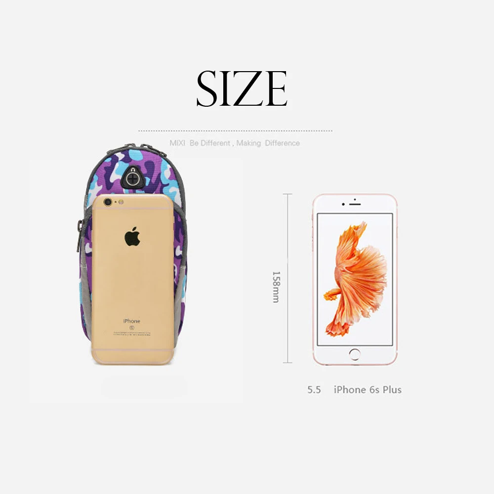 Спортивная нарукавная Сумка для бега, чехол для iPhone 7, 6, ткань, аксессуары для спортзала, для iPhone 8 Plus, держатель для мобильного телефона, сумка WX031