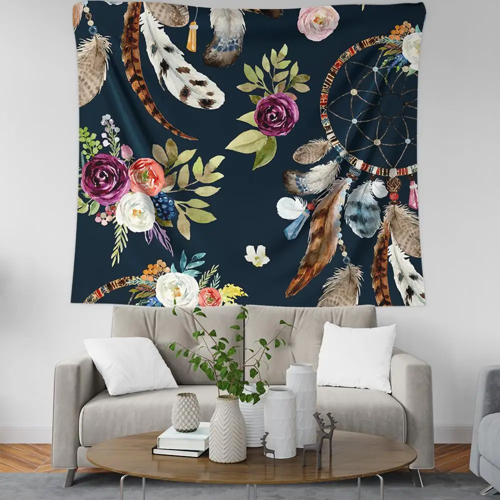 

black big tapestry wall carpet hippie decor bedroom livingroom decoration wall hanging blanket