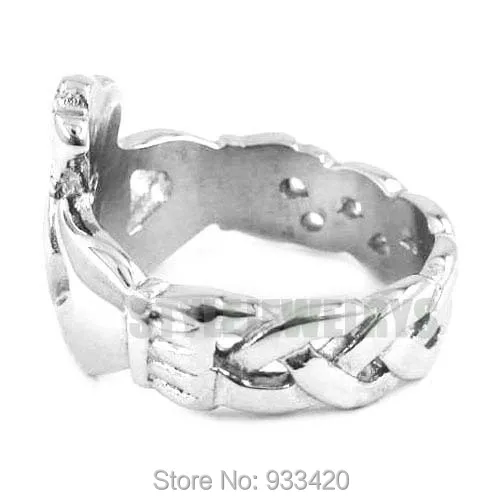 Бесплатная доставка! Кольцо из нержавеющей стали в виде сердца с короной