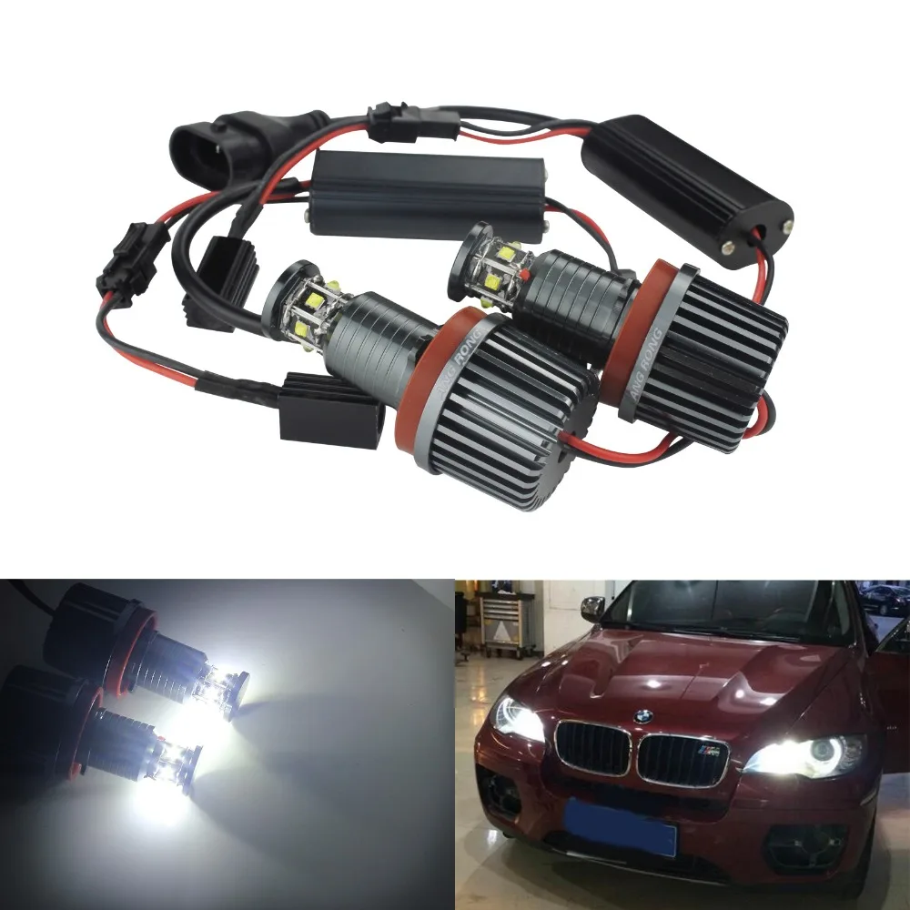 

ANGRONG LED 60W Angel Eyes Halo Light Bulbs For BMW E60 E61 E63 E87 E90 E91 E92 E93 M3